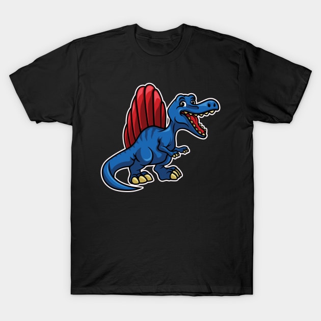 Cute Spinosaurus Happy Dinosaur T-Shirt by PosterpartyCo